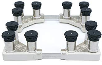 Universal Washing Machine Base Anti Vibration Mute Fridge Freezer Shelf Width/Length 42-70cm Adjustable Work Platform for Dryer Heightening Refrigerator Holder Bracket (13-16cm) (4legs 13) (12leg