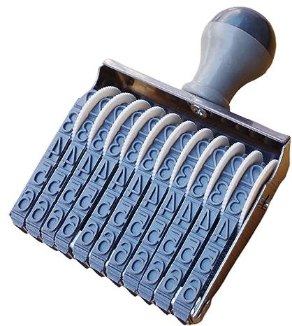 Generic Tampon numéroté en caoutchouc Roues Rouleaux Tampon de numérotation à 11 chiffres pour