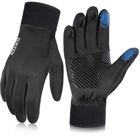 Winter Handschuhe Herren Damen Thermo-Handschuhe Touchscreen Winterhandschuhe Fahrradhandschuhe Anti-Rutsch Winddicht Handschuhe zum Autofahren Radfahren Skifahren Arbeiten Outdoor