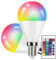 Kowanie LED E14 Lampe RGB Glühbirne - 2er Pack Farbwechsel Leuchtmittel Warmweiß 3000K Edison Bulb 4W Dimmbar Farbige Birne Deko für Party Bar KTV