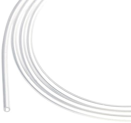 Rebower Tuyau en silicone transparent de 6 m x 1 mm x 2 mm de diamètre extérieur - Tuyau en silicone pur pour pompe, siphonnage, drainage, irrigation, brassage, 0,1 x 0,2 cm