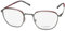 Oga 10163o Titan-Brillengestell/Brille, hypoallergen, leicht, trendig, Grau Dunkel / Rot Dunkel, 50-22-145