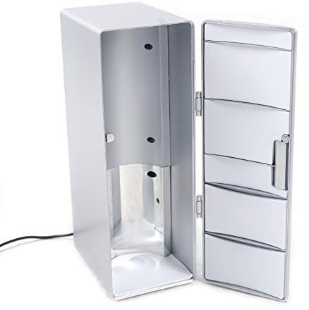 Mini Fridge, 5L Portable Small Fridge Freezer, Drinks & Skincare Fridge, Cooler and Warmer, for Bedrooms, Car, Drinks, Beauty, Skincare, Office, 12.5 x 8.3 x 24.8cm