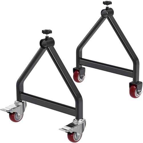 Lifeswell Porta bobine di filo, contenitore portatile per cavi, ruote girevoli con freno, in acciaio completamente saldato, dispenser per bobine di diametro fino a 71,1 cm, capacità 99,8 kg, nero