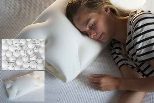 Banderella® Anti Aging Kopfkissen N°1 - Königin der Nacht - Zweikammer Design mit Mikroperlen Füllung - 40 x 70 cm - für Seitenschläfer- und RückenschläferInnen geeignet