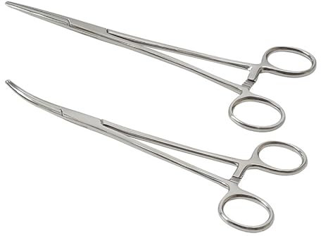 2 Pezzi Pinze Locking, Pinze per Sutura Piercing, Pinze Emostatiche con Potente Mascella Seghettata, Pinze Multipurpose per Fai Da Te Cura degli Animali Domestici (12.5cm)