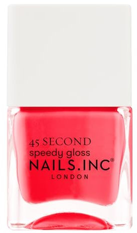 Nails Inc - BROWSING ON BOND STREET Quick Drying Nagellack - Warmes Korallenrot - Schnelltrocknend in 45 Sekunden - Nagelstärkend mit Hexanal, Kalzium, Magnesium - Cruelty Free - Perfekte Maniküre