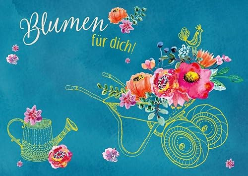 Gutsch Verlag Postkarte Spruch Blumen für dich
