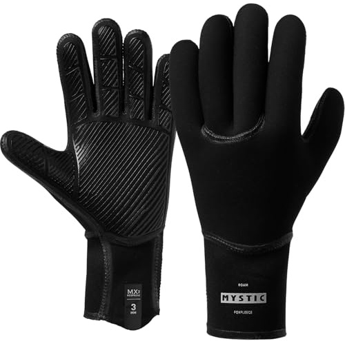 Mystic Wassersport – Surf Kitesurf & Windsurfen Roam 3 mm 5-Finger-Surf-Handschuh – Schwarz