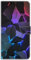 Bnvdfre Handyhülle für Sony Xperia 10 Iv Hülle PU Leder Klapphülle Magnet Stoßfeste Kartenfach Klappbar Schutzhülle Silikon Case Cover mit Muster Motiv Flip Handytasche - Blau Crackle