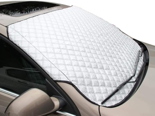 XILUOWUDI Auto Abdeckung Winter, Frontscheibenabdeckung Winter für VW Sharan 7N 2010-2022 2023, Winterschutz Auto Frontscheibe, Silber, Aluminium-Folie, Windschutzscheibe