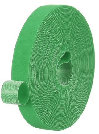 PATIKIL 0.8IN x 33FT Hook and Loop Tape, Double-Sided Nylon Strips Reusable Cable Ties Roll Multi-Purpose Cord Management Tape Wrap Fastener for Home Office, Green