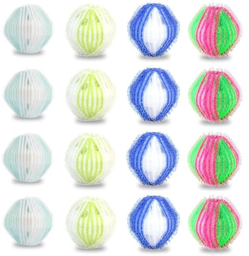 16 Pcs Pet Hair Remover Washing Machine, Reusable Washing Balls Lint Remover Washing Machine Balls Hair Catcher Laundry Balls for Clothing Dog Cat PetHair
