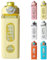 CutitiUU 700ml Water Bottle with Straw,Plastic Straw Double Drinking Cup,Cute Sports Water Bottle with Sticker,Leakproof Drinks Bottle,Large Capacity Reusable Sports Drink Bottle (Yellow)
