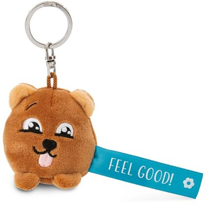 NICI Schlüsselanhänger Bär „Feel Good!“ blau 5cm