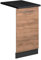 Vicco Geschirrspülblende Fame-Line, Goldkraft Eiche, 45 cm, AP Anthrazit
