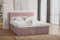 Kaiser Möbel - Boxspringbett 140x200 cm - Bett mit Bettkasten, Matratze H2 Mittelweich und Topper - Hohe Kopfstütze, 2 Matratzen und 2 Bettkästen - Polsterbett Trento, Plüsch Cord Velo Rosa