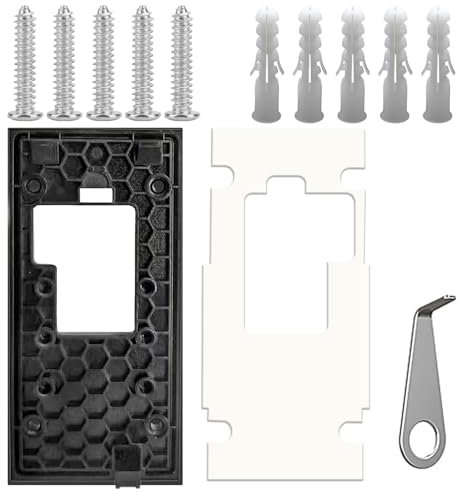 Ring Doorbell Mount No Drill for New Battery Video Doorbell (2024 Release),Strong Adhesive Holder Mounting Bracket Accessories for Apartment,Home,Office