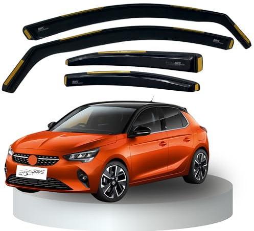 BWS UK Stock: Premium 4-Piece Wind Deflectors For VAUXHALL CORSA F or Corsa-e Electric 5-door 2020-up, Enhance Driving Comfort with Window Visors