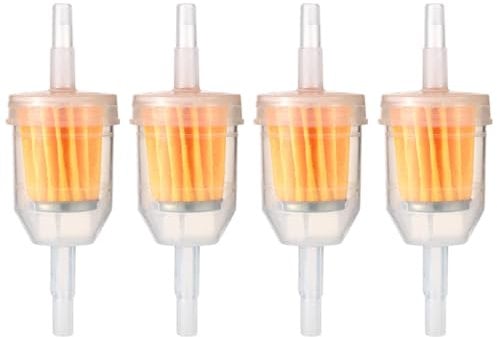 4 PCS Gas Inline Fuel Filters Universal Petrol Filters - 6mm Fuel Lines for Cars Motorcycles Lawn Mowers Small Engines