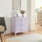[en.casa] Cassettiera in Acciaio Comò con 3 Cassetti Organizzatore da Ufficio Soggiorno Mobile Contenitore per Archivio 72 x 60 x 40 cm - Viola