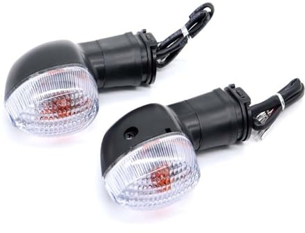 Fuicotto Indikatoren Motorrad Motorrad Blinker Licht Anzeige Lampe Kompatibel Mit Yamaha Für YZF R1 R6 R125 R25 R3 FZ-6N XJ6(WHITE)