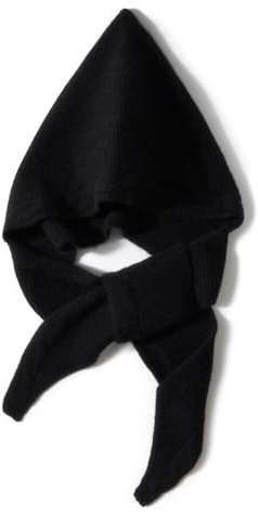 Kapuzenschal Kaschmir-Strickmütze mit Kapuze und Schal, dicke Wintermütze aus Wolle, Damen Herren, Halswärmer, Unisex(Black)