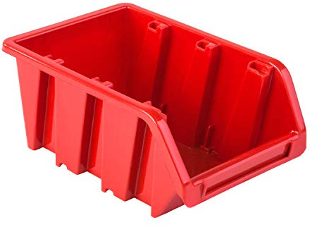 BirnePower Extra Grands Bacs à Bec Empilables TRUCK 23 KTR23 Rouge 230x160x120 mm Plastique. Casiers de Rangement pour Outils, Atelier et Garage (Lot de 50)