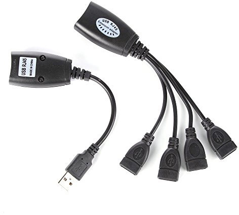 Run Shuangyu USB Adattatore di Rete Ethernet Cavo prolunga USB a RJ45 su Cat5 5e 6 a 45,7 m