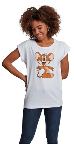 MERCHCODE Damen Ladies Tom & Jerry Mouse Tee T-Shirt (1er Pack)