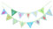 LUOEM Kinder Geburtstag Banner Bunting Flags Wimpel Happy Birthday Party Dekoration (grün)