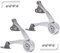 QBOSO Lid Support Hinge in Satin Nickel Folding Lid Stay Hinge with Soft Close, Perfect for Toy Box/Drawer/Window/Wardrobe/Cabinet Door,22lb(Scimitar Style 1pair)