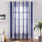 MIULEE Tende a Righe per Interni, Tende Trasparenti in Voile Tende Camera da Letto, Tenda Salotto Moderne con Anelli, Tenda a Pannello da Interno Finestra a Righe Bianche e Blu, 2X 140x260 CM