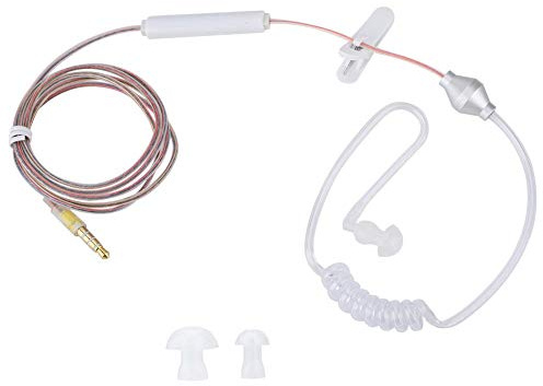 VBESTLIFE Anti-Strahlungs-In-Ear-Headsets Air Tube Security-Ohrhörer mit 3,5-mm-Mikrofonstecker für Mobiltelefone(Transparente Single)
