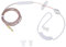 VBESTLIFE Anti-Strahlungs-In-Ear-Headsets Air Tube Security-Ohrhörer mit 3,5-mm-Mikrofonstecker für Mobiltelefone(Transparente Single)