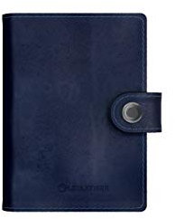 Ledlenser Lite Wallet Portemonnaie, Classic Midnight Blue, integrierter RFID-Schutz, aufladbares LED-Licht, 150 Lumen, Kartenhalter (Ausweise, Bankkarten, …), USB-C, Geldbörse, Kartenetui, Leder