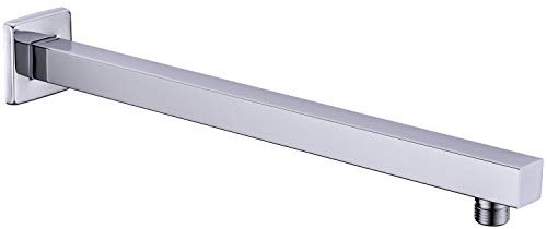 Duscharm mit Flansch 40,6 cm Edelstahl Überkopfdusche Verlängerungsarm Badezimmer Wandmontage Rohr für Regenduschkopf, Chrom