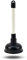Sink Plunger, Kitchen Sink Unblocker, Toilet, Shower, Floor, Drain and Pipe Cleaner Powerful 225mm (9 inch) Handle and 100mm (4 inch) Heavy Duty Rubber Cup Tool Black/White