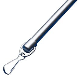 rewagi – Alu Schleuderstab, Schleuderstange, Gardinenzubehör - Farbe: weiß – 2 Stück Länge: 75 cm, 100 cm (aluminium 75 cm)