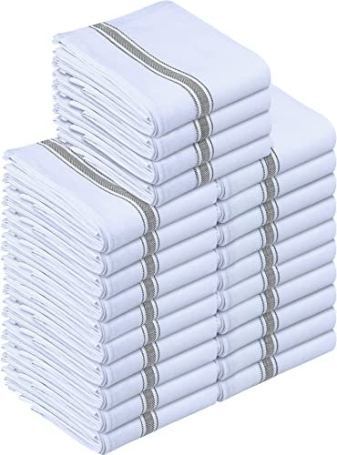 Utopia Towels 200GSM Küchentücher [24er Pack - 38 x 64 cm] Geschirrtücher aus 100% Baumwolle super saugfähig Maschinenwaschbare Geschirrhandtücher (Grau)