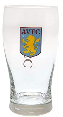 Aston Villa F.C. Tulip Pint Glass Official Merchandise, Transparent (UTSG21168_1)