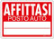 PRINTIX Cartello Affittasi In Polipropilene (PP) Di Spessore 1 mm Stampato Con Tecnologia UV Resistente Alle Intemperie Visibilità A Distanza 35cm X 50cm (Affittasi Posto Auto)