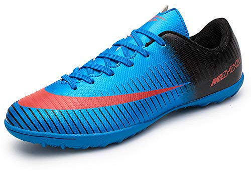BOTEMAN Chaussures de Football Unisexes Spike Crampons Profession Athlétisme Entrainement Chaussures de Sport Adolescents en Plein Air