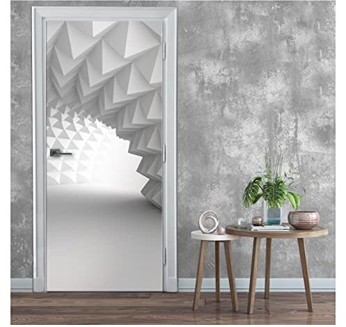 Wallarena Türtapete , Tunnel, 91x211cm | Fototapeten - Tapeten - für Wohnzimmer Schlafzimmer - Vliestapete Wandtapete Tapete 3D Effekt- inkl. Kleister