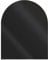 LANZZAS Bodenplatte Halbrund groß - 1000 x 1200 mm - Farbe: schwarz | Funkenschutzplatte Metall