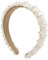Sctmda Serre Tete Perles Blanches Femmes Bandeau Elegant Perle Cerceau de Cheveux Solide Accessoires de Mariage Serre Tete Mariage Chic Rétro Usage Quotidien pour Femmes et Filles