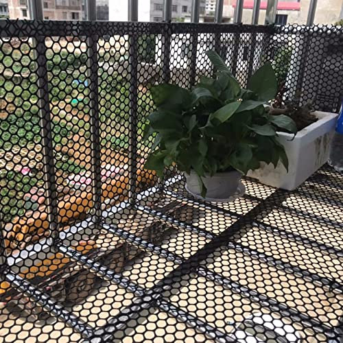 Drahtgitter Maschendraht Gartenzaun Provisorische Umzäunung Aus Vinyl Für Hof, Terrasse, Rasen, Pool Und Bauabsperrungen Im Freien, Schwarz Sechseckiger Kunststoffmaschendrahtzaun Für Garten Hasendrah