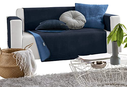 Looks by Wolfgang Joop Sessel- und Sofaschoner blau/Marine Größe 100x200 cm