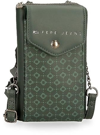 Pepe Jeans Bethany Messenger-Tasche, klein, Grün, 11 x 20 x 4 cm, Kunstleder, Grün, Talla única, kleine Umhängetasche, grün, one size, Kleine Umhängetasche