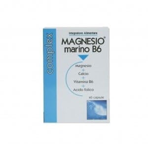 Magnesio marino B6 40 capsule Integratore alimentare piemme pharmatech per lo stress